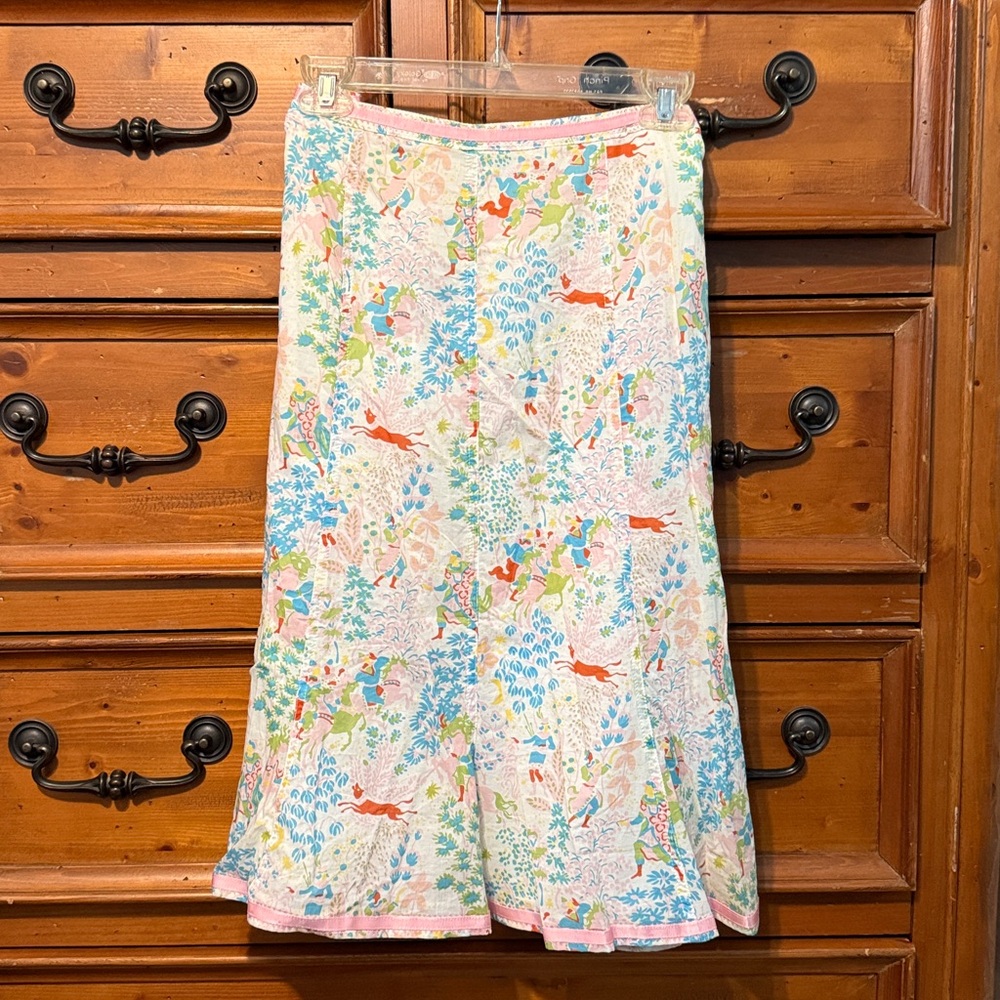 FOR JOSEPH skirt pink ribbon on top and bottom seams new
